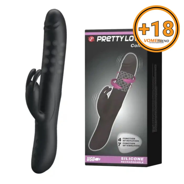 #BDM4443 - 7 Fonksiyonlu Klitoris Uyarıcılı Teknolojik Tavşan Vibratör Penis