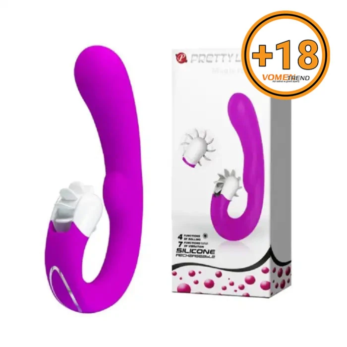 #BDM1242 - 7 Fonksiyonlu Titreşimli Klitoris Dil Uyarıcılı Teknolojik Vibratör