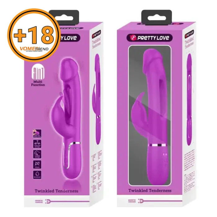 #BDM1356 - USB Manyetik Şarjlı 7 Fonksiyon Titreşimli Klitoris Uyarıcılı Vibratör