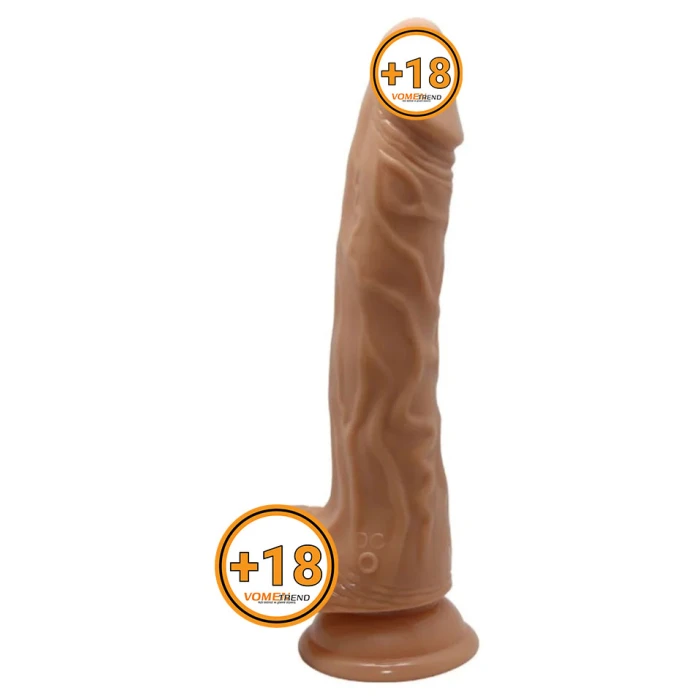 #BDM8080 - 20 cm USB Şarjlı Oynar Başlı İleri Geri Hareketli Titreşimli Dildo