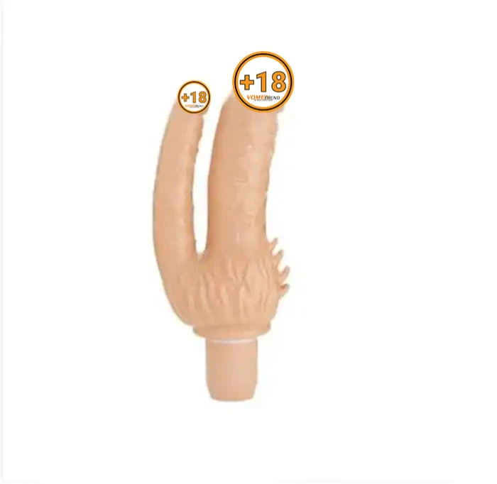 #BDM10150 - Çatal Vibratör Vajinal Anal Realistik Dildo