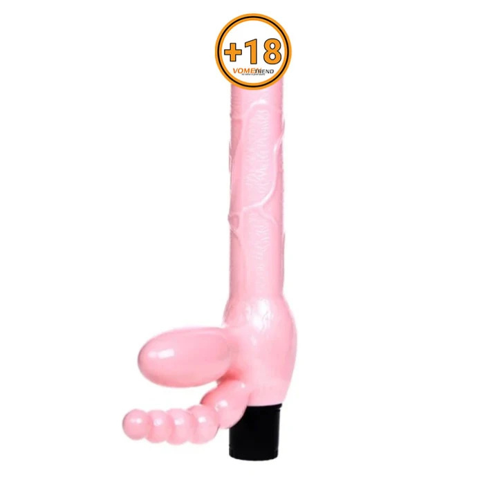 #B1009 - Çift Taraflı Strapon Belden Bağlamalı G-Spot Vibratör Anal Plug