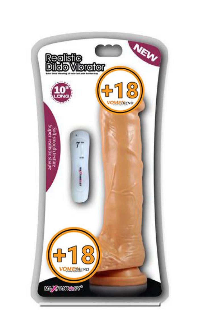 #1002F-V - 25 cm Kumandalı Titreşimli Realistik Dildo Vibratör
