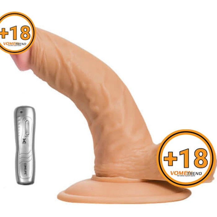 #LS-007-V - 16 cm Titreşimli Kumandalı Realistik Dildo Vibratör