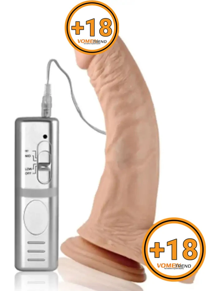 #LV350045-1 - 22 cm Kumandalı Titreşimli Penis Realistik Vibratör