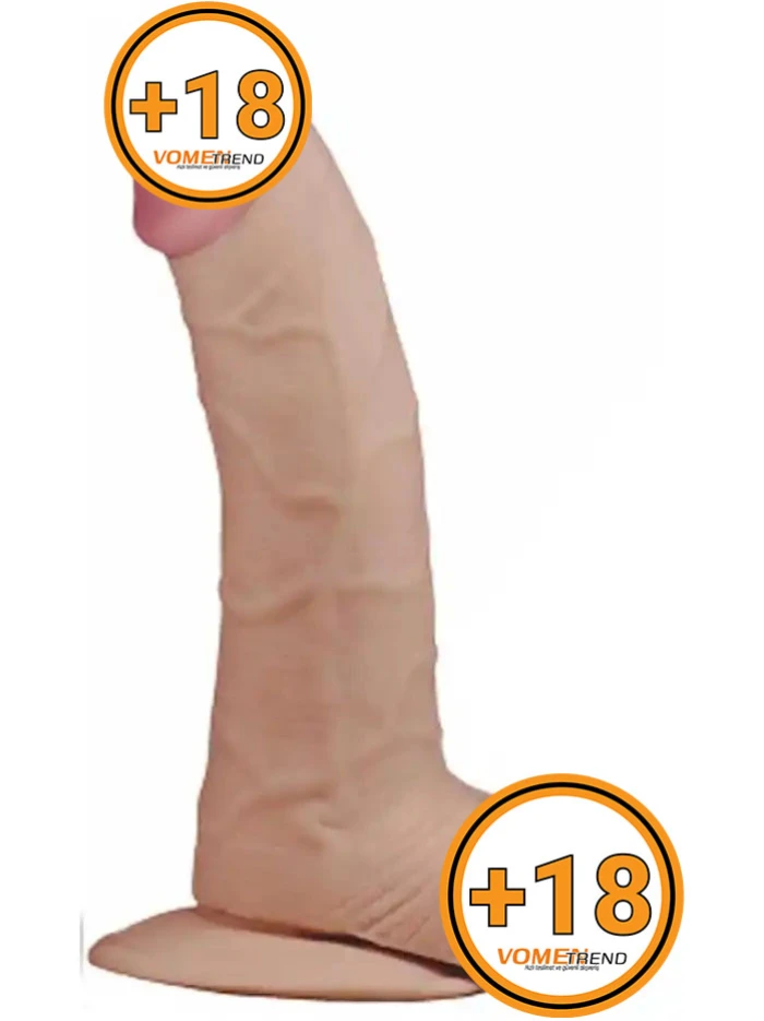 #LV1085 - 20 cm Yumuşak Dokulu Gerçekçi Kalın Dildo Penis
