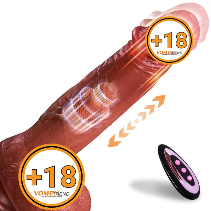 #Sens-9941 - 22 cm Isıtmalı İleri Geri Hareketli ve Rotasyonlu Gerçekçi Vibratör