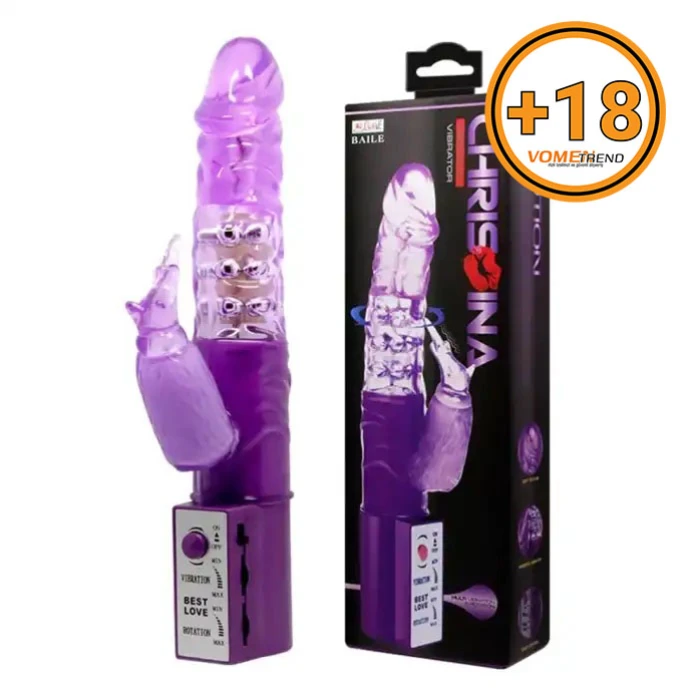 #B1074 - Oynar Başlı Klitoris Uyarıcılı Teknolojik Vibratör Penis
