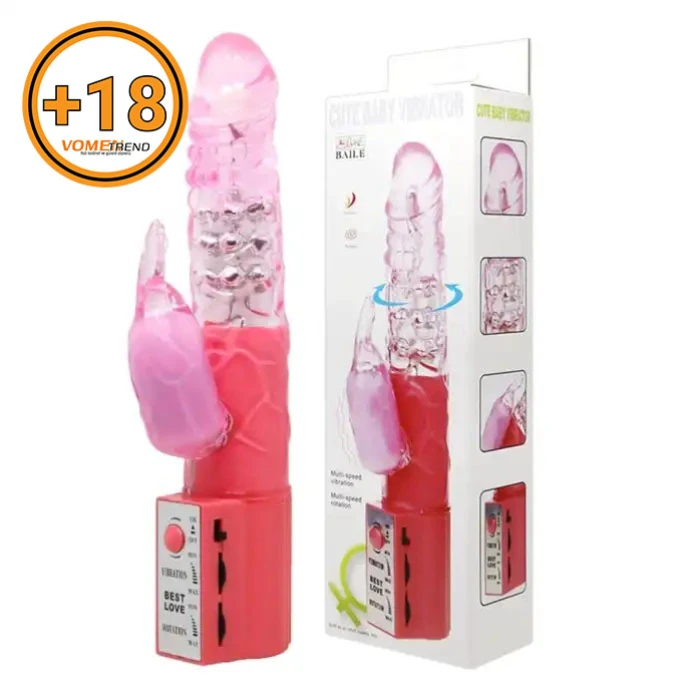 #B1070 - Oynar Başlı Klitoris Uyarıcılı Teknolojik Vibratör Penis