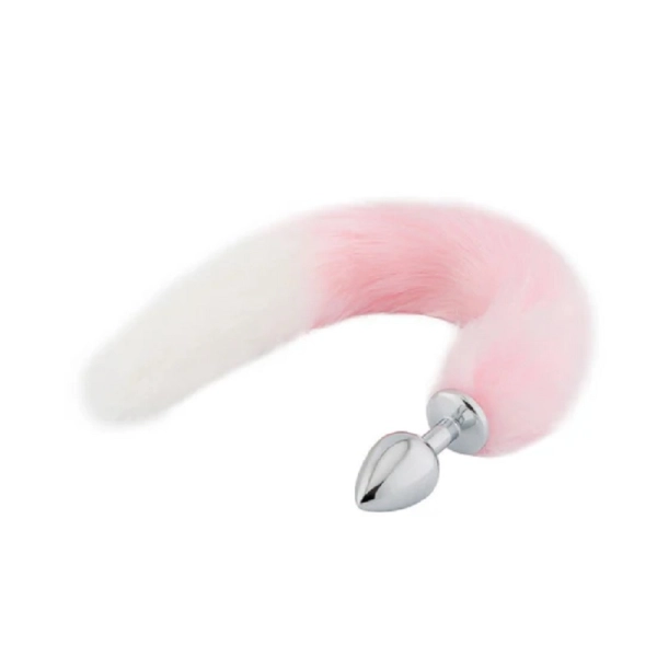 #XM5754 - Pembe Tilki Kuyruk Paslanmaz Çelik Anal Plug