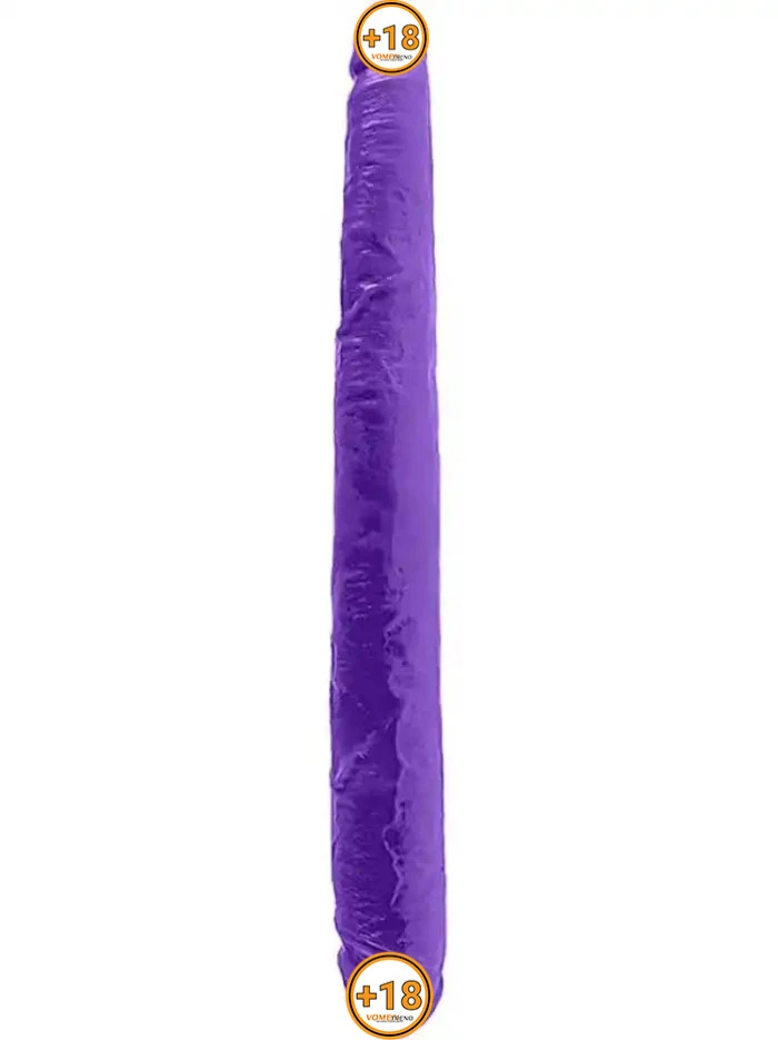 #SC21331P-1 - 43 cm Çift Başlı Mor Dildo Penis