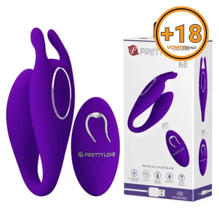 #BDM1470 - USB Şarjlı 12 Titreşimli Uzaktan Kumandalı Tavşan Vibratör