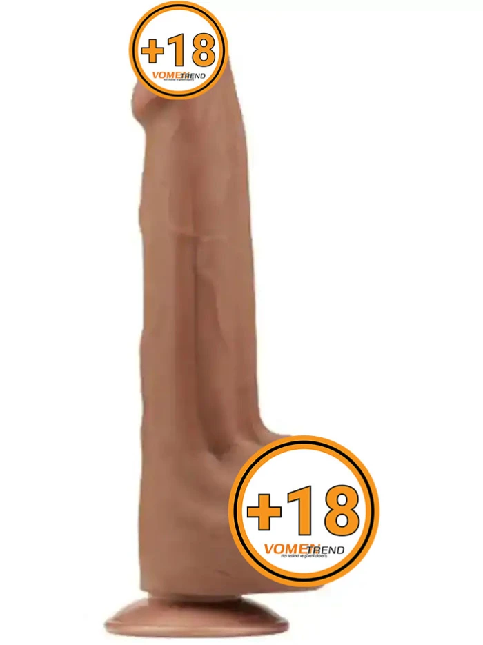 #LV317061-1 - 29 cm Gerçekçi Ten Dokusunda Çift Katmanlı Kalın Melez Dildo Penis