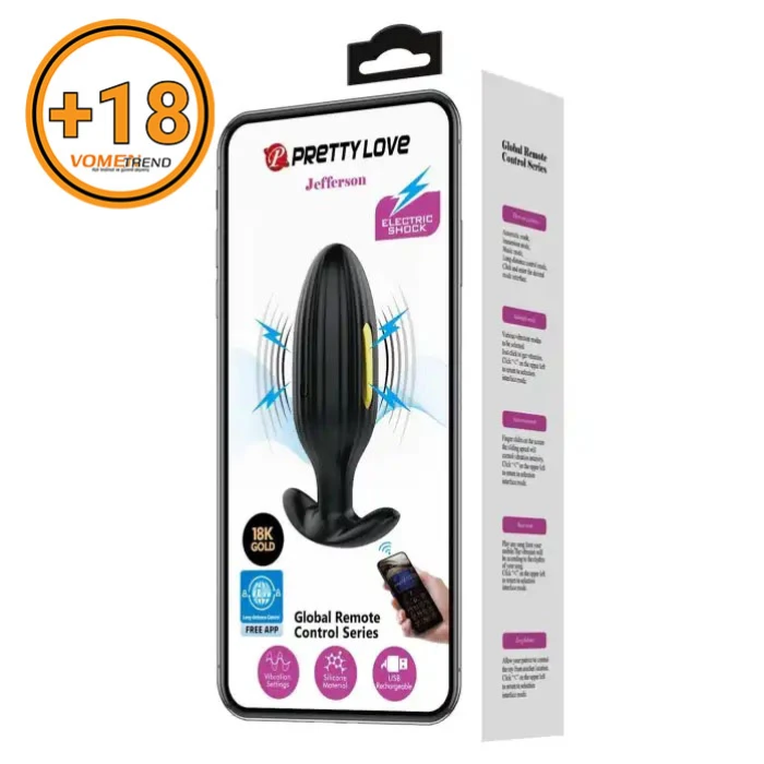 #BDM1332 - Telefon Kumandalı 12 Titreşim Fonksiyon 3 Elektro Şoklu Vibratör