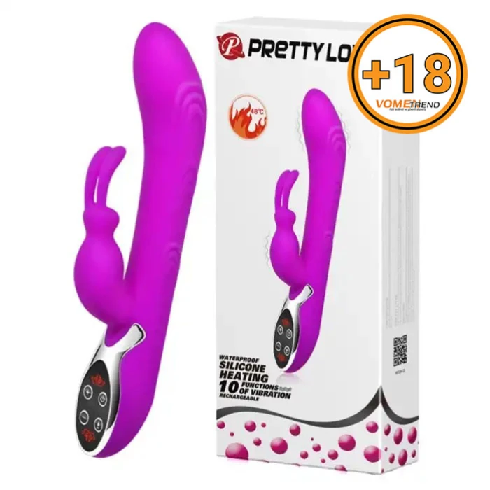 #B1128 - USB Şarjlı 10 Fonksiyonlu Isıtmalı Teknolojik Tavşan Vibratör