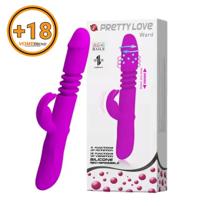 #BDM4399 - Usb Şarjlı 3 Yönlü Titreşimli Klitoris Uyarıcılı Tavşan Vibratör