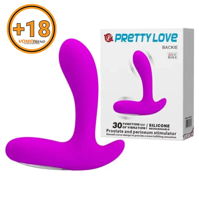 #BDM4028 - USB Şarjlı 30 Modlu Titreşimli Prostat Vibratör ve Anal Plug Mor
