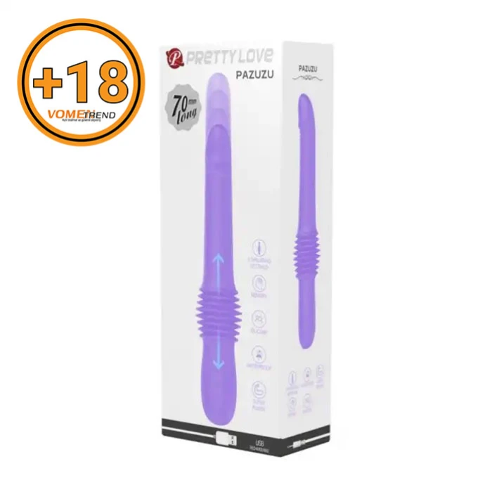 #BDM1283 - USB Şarjlı İleri Geri Hareketli Teknolojik Vibratör Mor