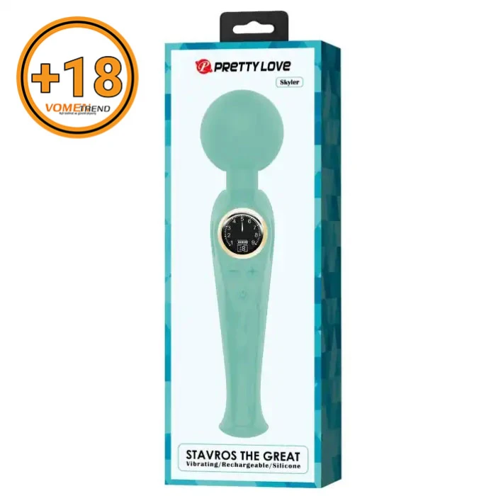 #BDM1337 - USB Şarjlı Led Göstergeli Klitoris Uyarıcılı Masaj Vibratör Turkuaz
