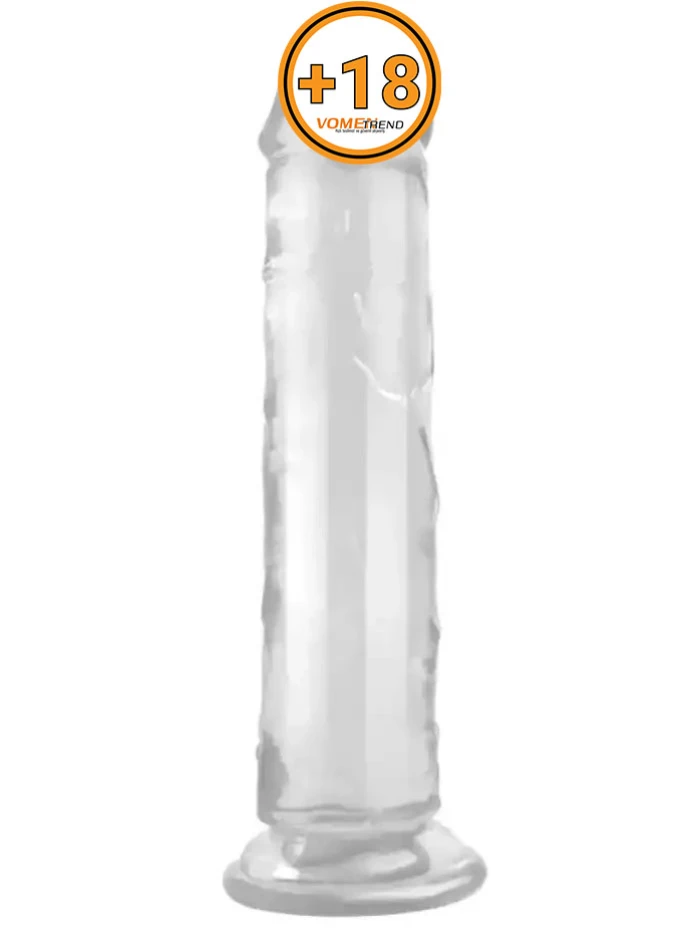 #VN319003C - 21.5 cm Testissiz Şeffaf Jel Dildo Penis