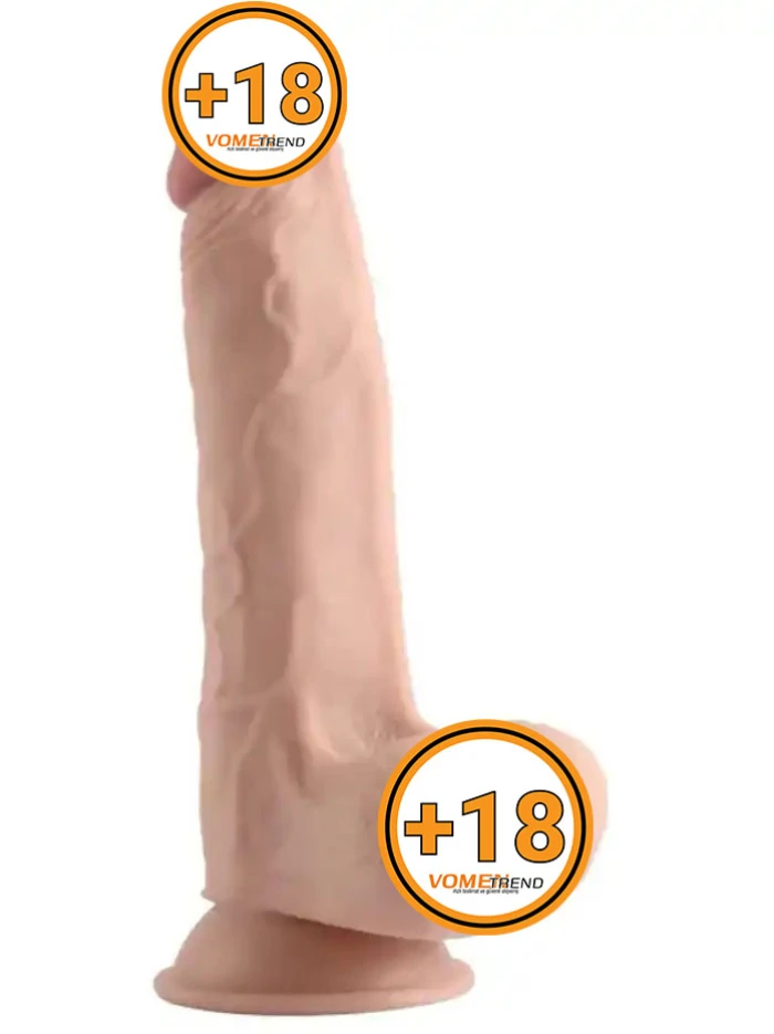 #VN318030 - 22 cm Çift Katmanlı Oynar Derili Realistik Dildo Penis