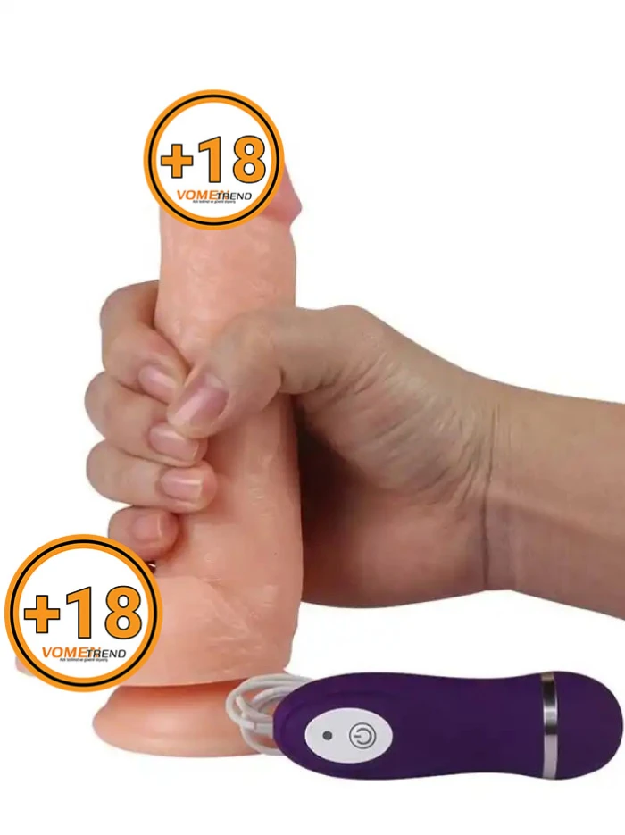 #XSWBC10029 - 17.5 cm Kumandalı Titreşimli Gerçekçi Penis Vibratör