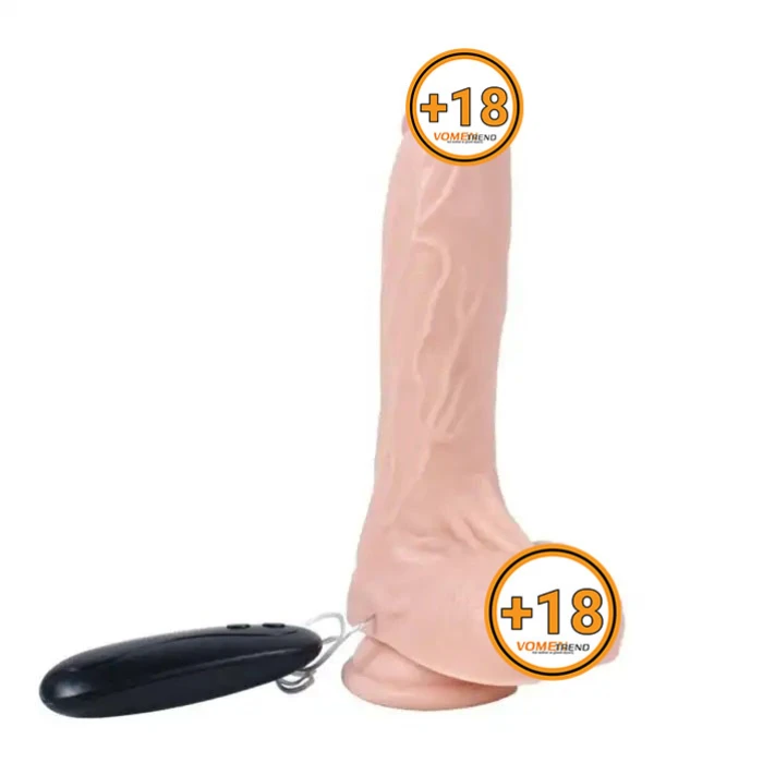 #U6007 - 20,5 cm Gerçekçi Titreşimli Dildo Vibratör Penis