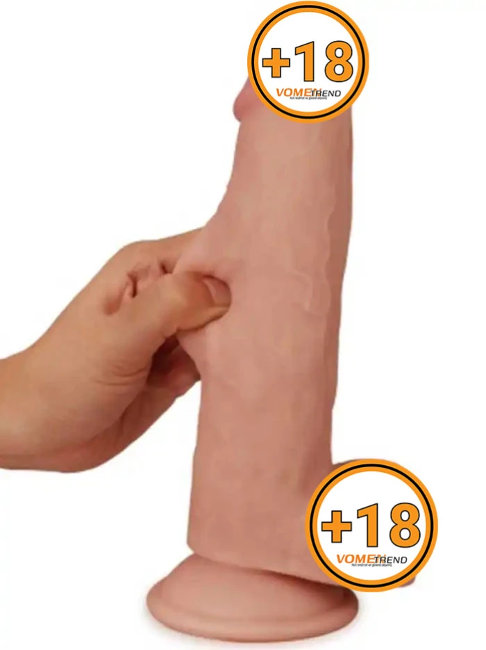 #LV317002 - 20 cm Çift Katmanlı Gerçekçi Ten Dokulu Dildo Penis