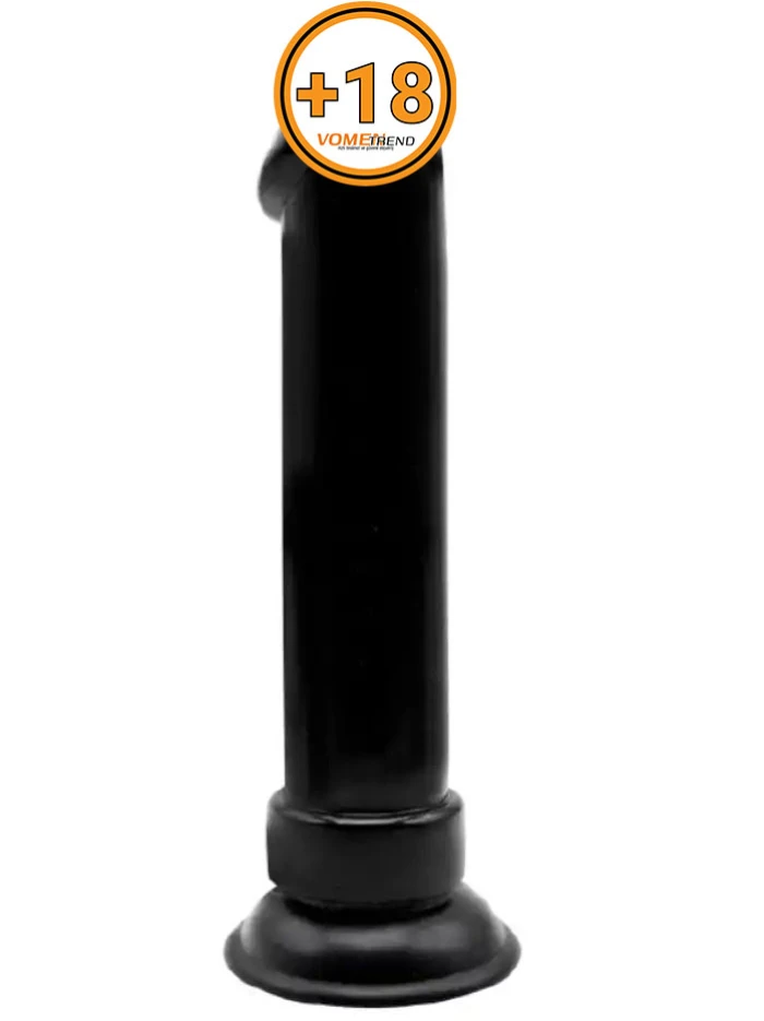 #T21064-1 - 28 cm Esnek Yapılı Uzun Siyah Dildo Penis