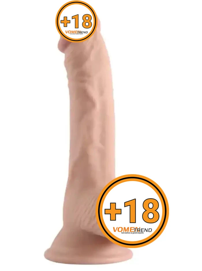 #VN318040 - 19 cm Çift Katmanlı Oynar Derili Realsitik Dildo Penis