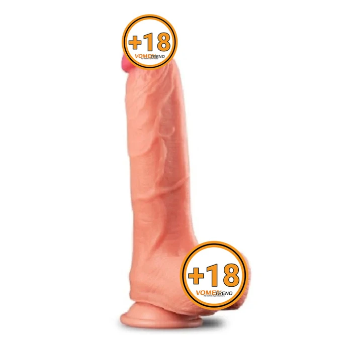 #LV411010-1 - 25 cm Yeni Nesil &Ccedil;ift Katmanlı Realistik Dildo Penis